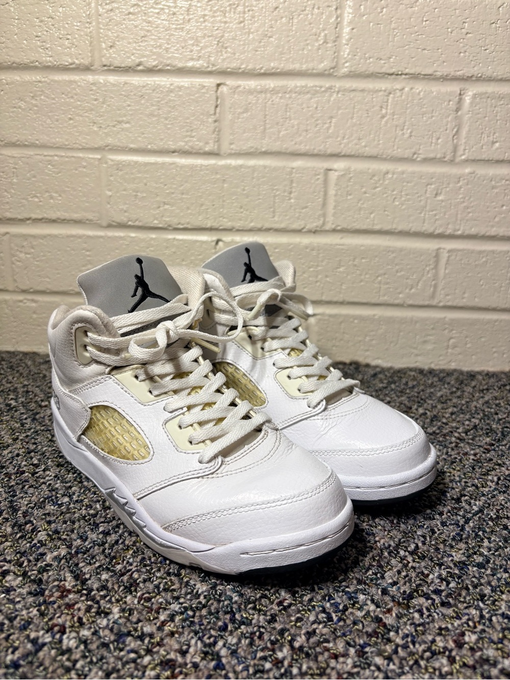 Jordan Kids White and Cream Basketball Sneakers